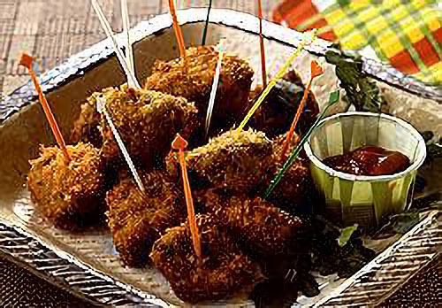 豚レバーのからしフライ