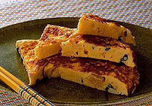 ツナと青ねぎの卵焼き