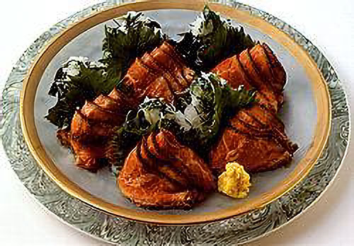 牛肉のたたきおかひじき入りおろし添え