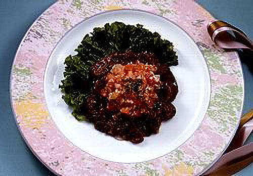 牛ハラミのトマトソースかけ