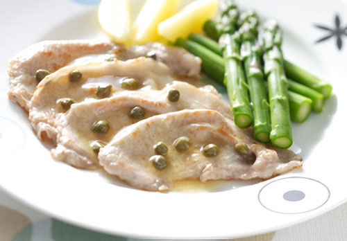 豚もも薄切りのソテーレモンソース