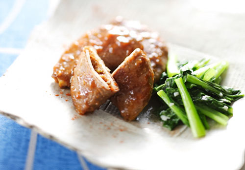 竹の子の牛肉巻き