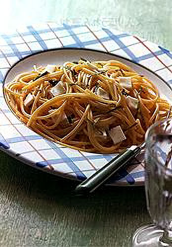 モッツァレラチーズの和風スパゲッティ