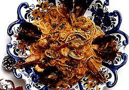 オーロラソースの海の幸スパゲティ