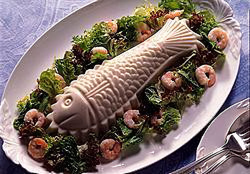 シタビラメのムース・小エビ添え