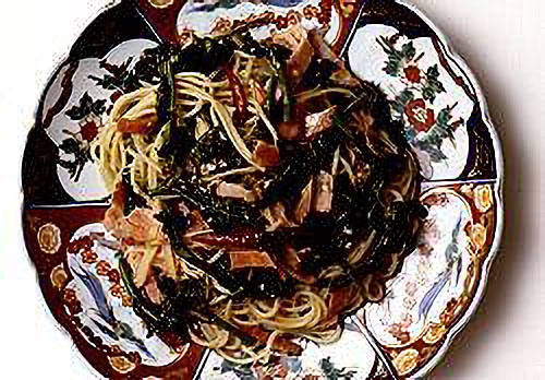 菜の花とベーコンのスパゲティ