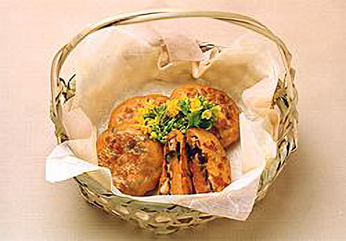 チキンと高菜のおやき